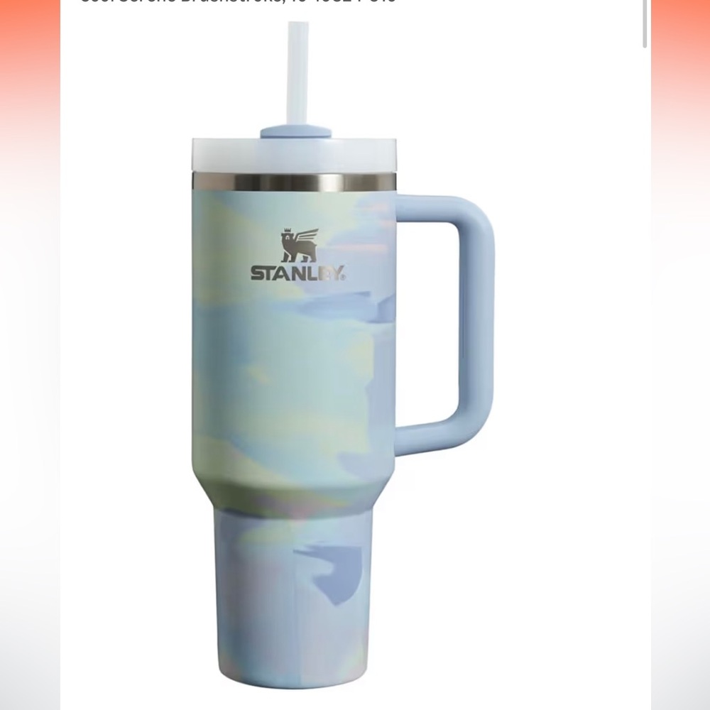STANLEY The Clean Slate Quencher Tumbler | 40 OZ - Cool Serene Brushstroke
